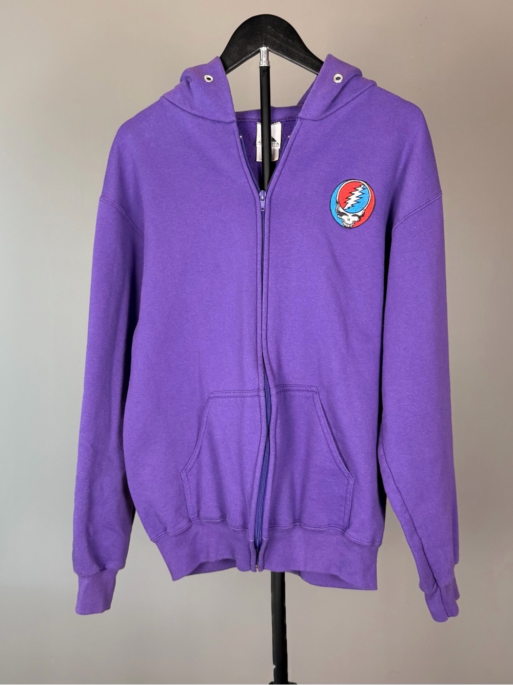 Grateful Dead Embroidered Zip Up Hoodie Stealie Dancing Bears Festival Adult M - Picture 2 of 11